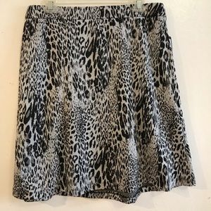 SOHO women’s midi line A skirt leopard black and white size M